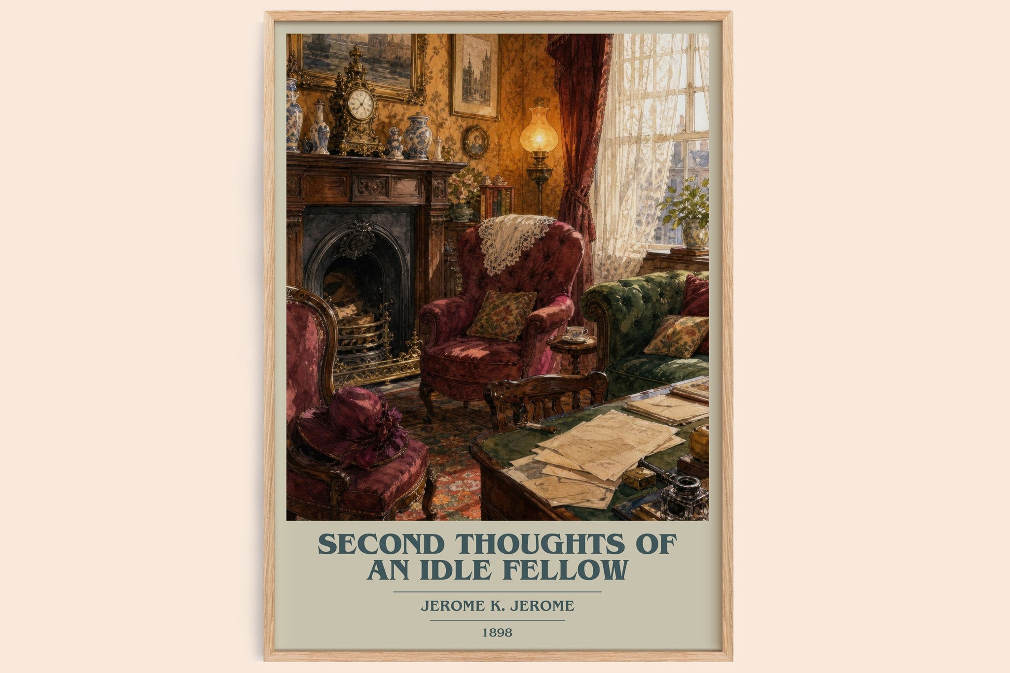 Second Thoughts Of An Idle Fellow Book Cover Poster by J. Jerome