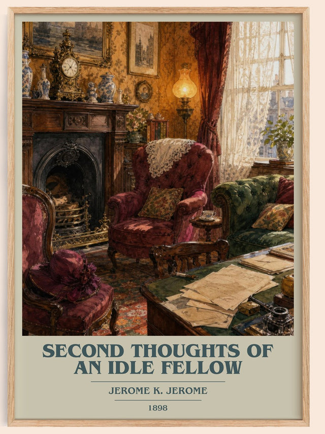 Second Thoughts Of An Idle Fellow Book Cover Poster by J. Jerome