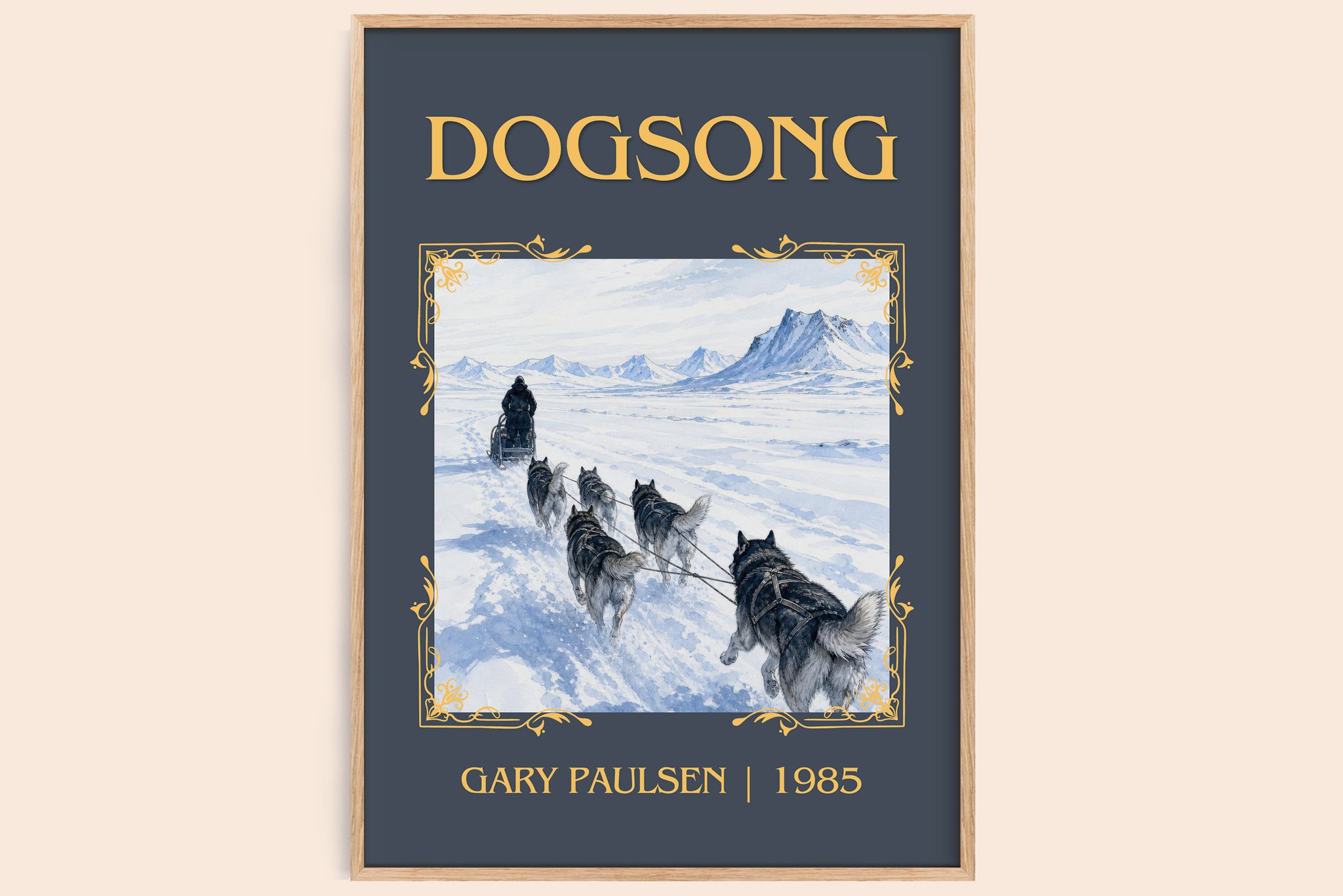 Dogsong Classic Book Art Print by Gary Paulsen
