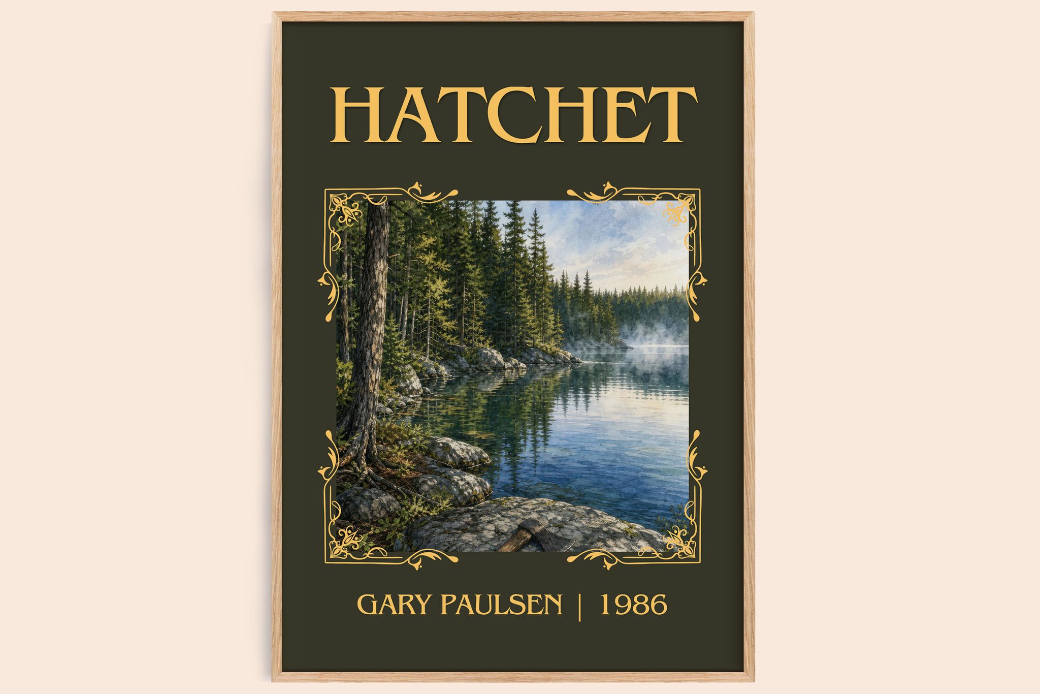 Hatchet Classic Book Art Print by Gary Paulsen
