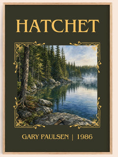 Hatchet Classic Book Art Print by Gary Paulsen – book poster