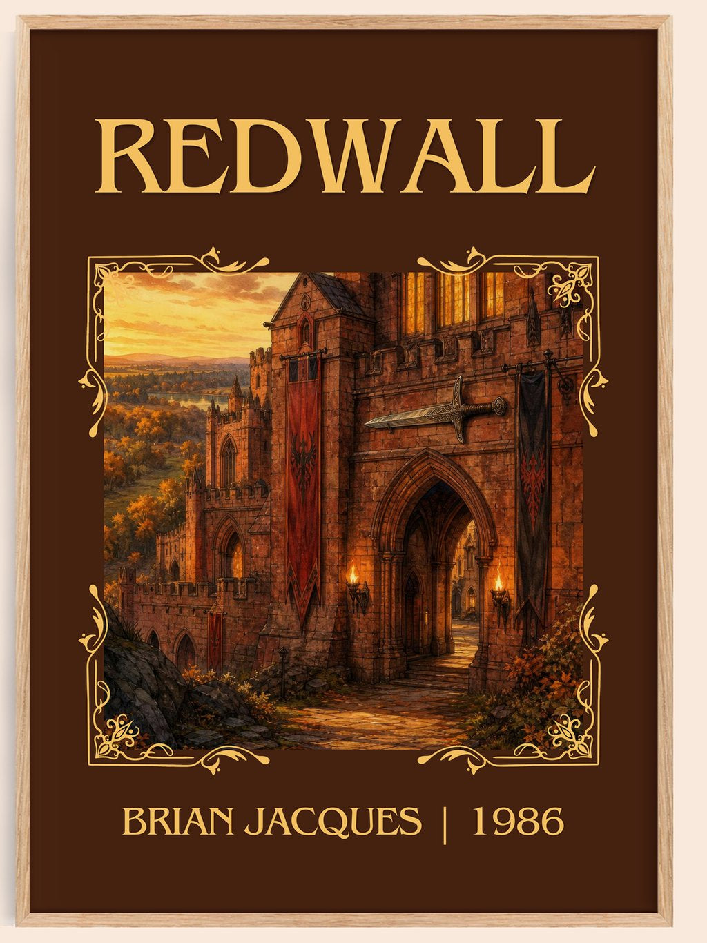 Redwall Classic Book Art Print by Brian Jacques – book poster