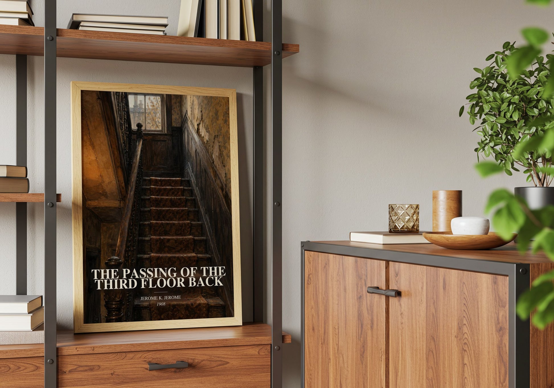 The Passing Of The Third Floor Back book watercolour illustration paper finish options – matte satin gloss