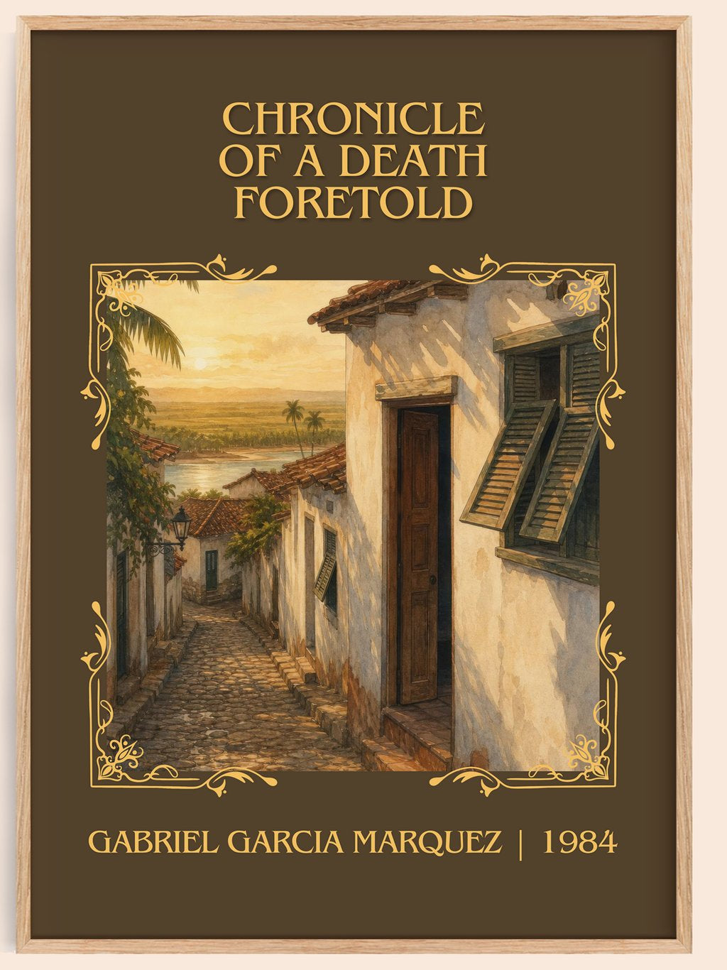 Chronicle of a Death Foretold Classic Book Art Print by G. Márquez – book poster