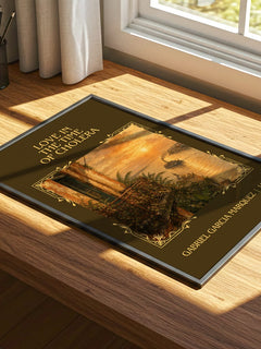 Love in the Time of Cholera Classic Book Art Print by G. Márquez – print on a sunlit desk