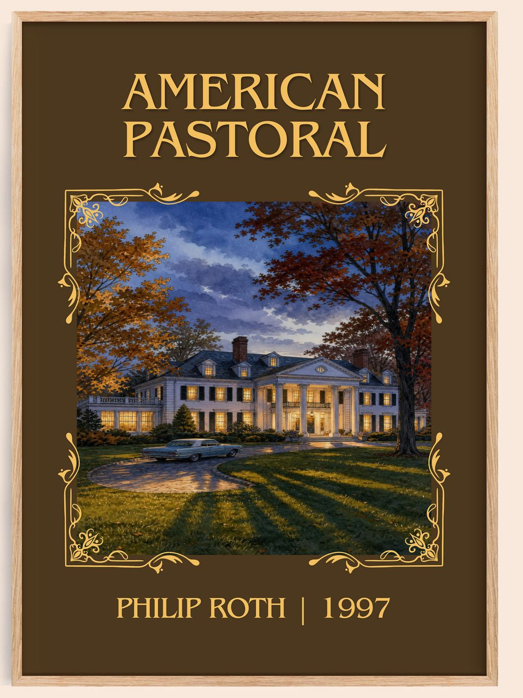 American Pastoral Classic Book Art Print by Philip Roth – book poster