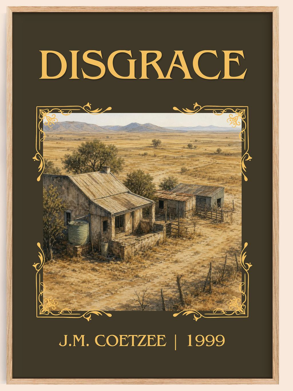 Disgrace Classic Book Art Print by J.M. Coetzee – book poster
