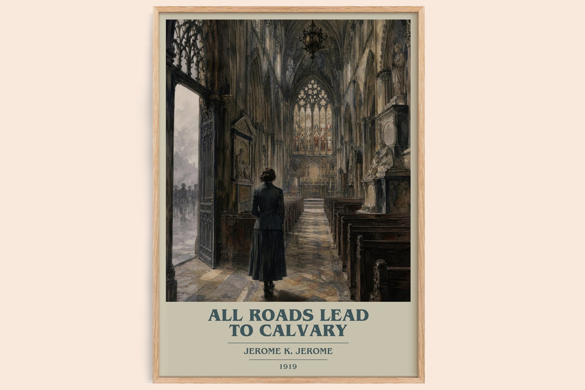 All Roads Lead To Calvary Book Cover Poster by Jerome K. Jerome