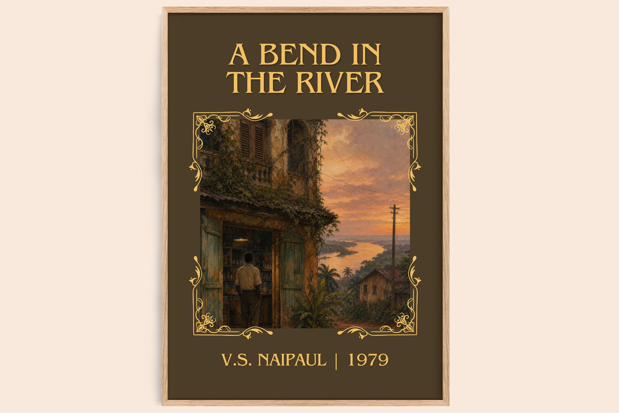 A Bend in the River Classic Book Art Print by V.S. Naipaul