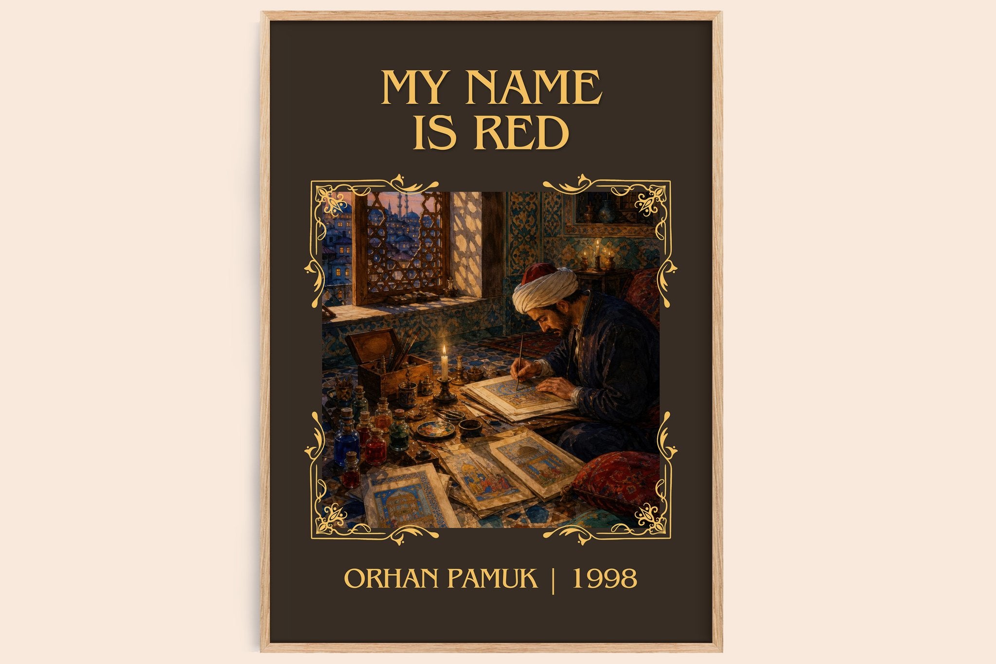My Name Is Red Classic Book Art Print by Orhan Pamuk
