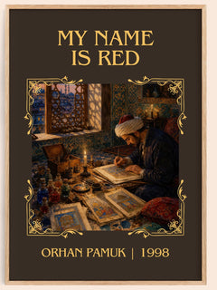 My Name Is Red Classic Book Art Print by Orhan Pamuk – book poster