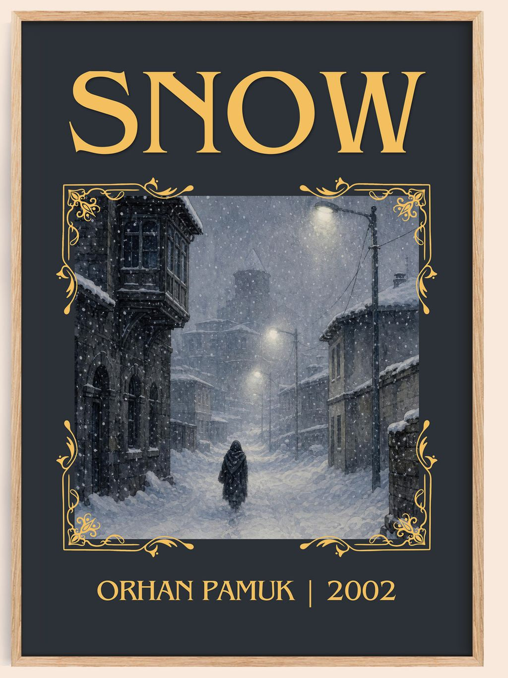 Snow Classic Book Art Print by Orhan Pamuk – book poster