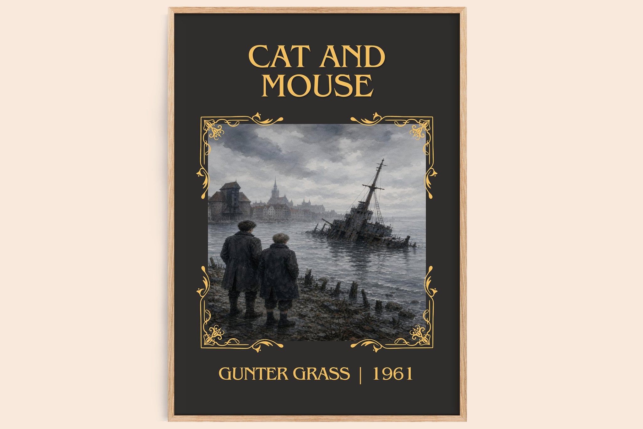 Cat and Mouse Classic Book Art Print by Günter Grass