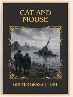 Cat and Mouse Classic Book Art Print by Günter Grass – book poster
