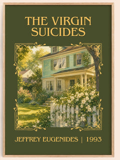 The Virgin Suicides Classic Book Art Print by Jeffrey Eugenides – book poster