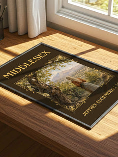 Middlesex Classic Book Art Print by Jeffrey Eugenides – print on a sunlit desk