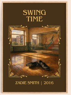 Swing Time Classic Book Art Print by Zadie Smith – book poster