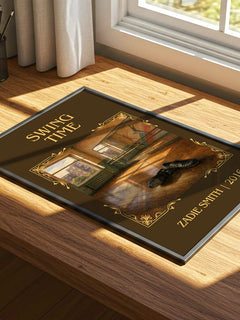 Swing Time Classic Book Art Print by Zadie Smith – print on a sunlit desk