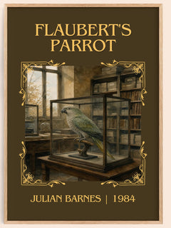Flaubert's Parrot Classic Book Art Print by Julian Barnes – book poster