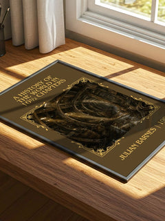 A History of the World in 10½ Chapters Classic Book Art Print by Julian Barnes – print on a sunlit desk