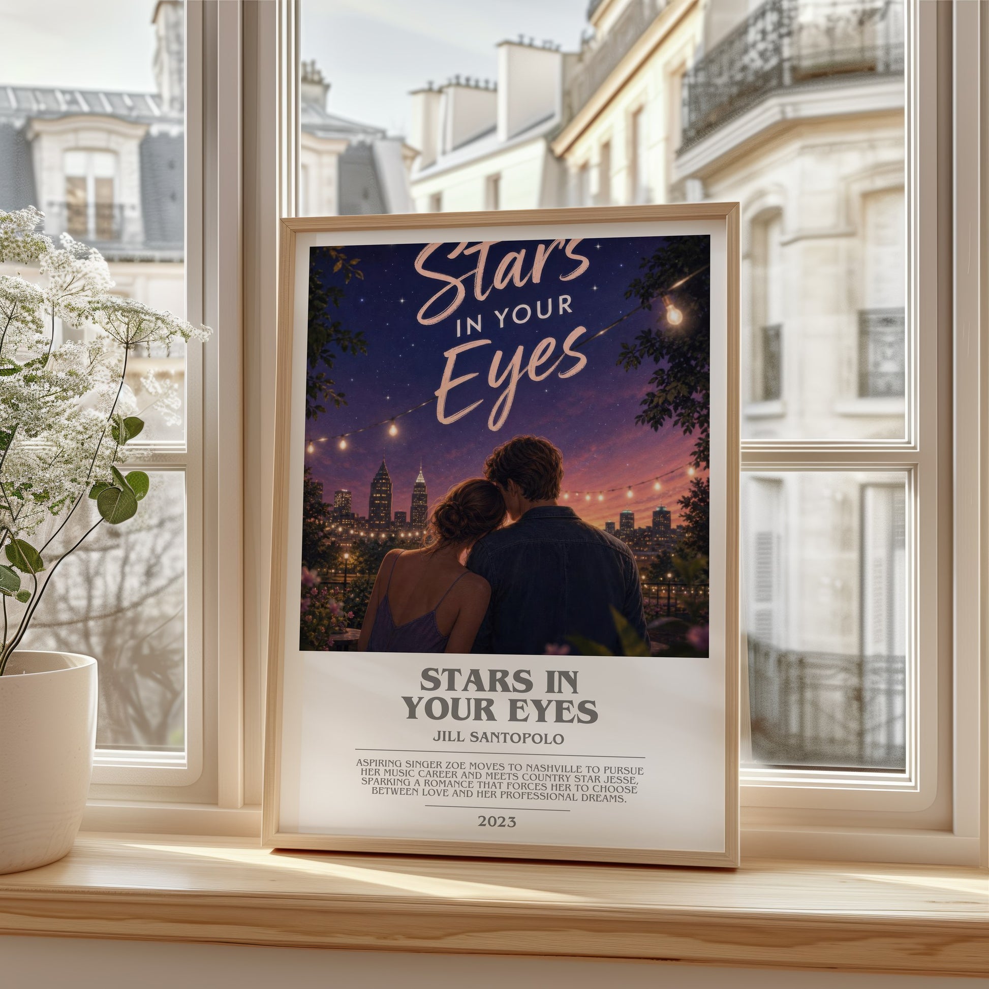 Stars In Your Eyes bookish poster colour and style options – Jill Santopolo book art