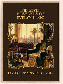 Seven Husbands of Evelyn Hugo Classic Book Art Print by T. Reid – book poster