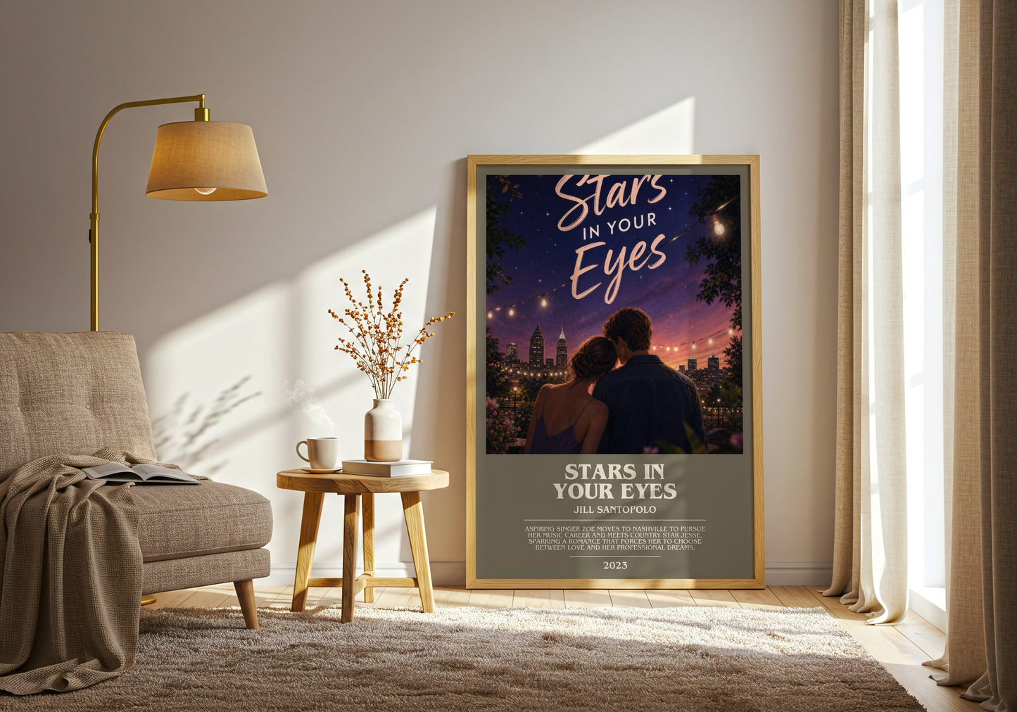 Stars In Your Eyes bookish print on bookshelf – Jill Santopolo fan gift