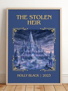 The Stolen Heir Classic Book Art Print by Holly Black – framed print leaning on a wooden floor