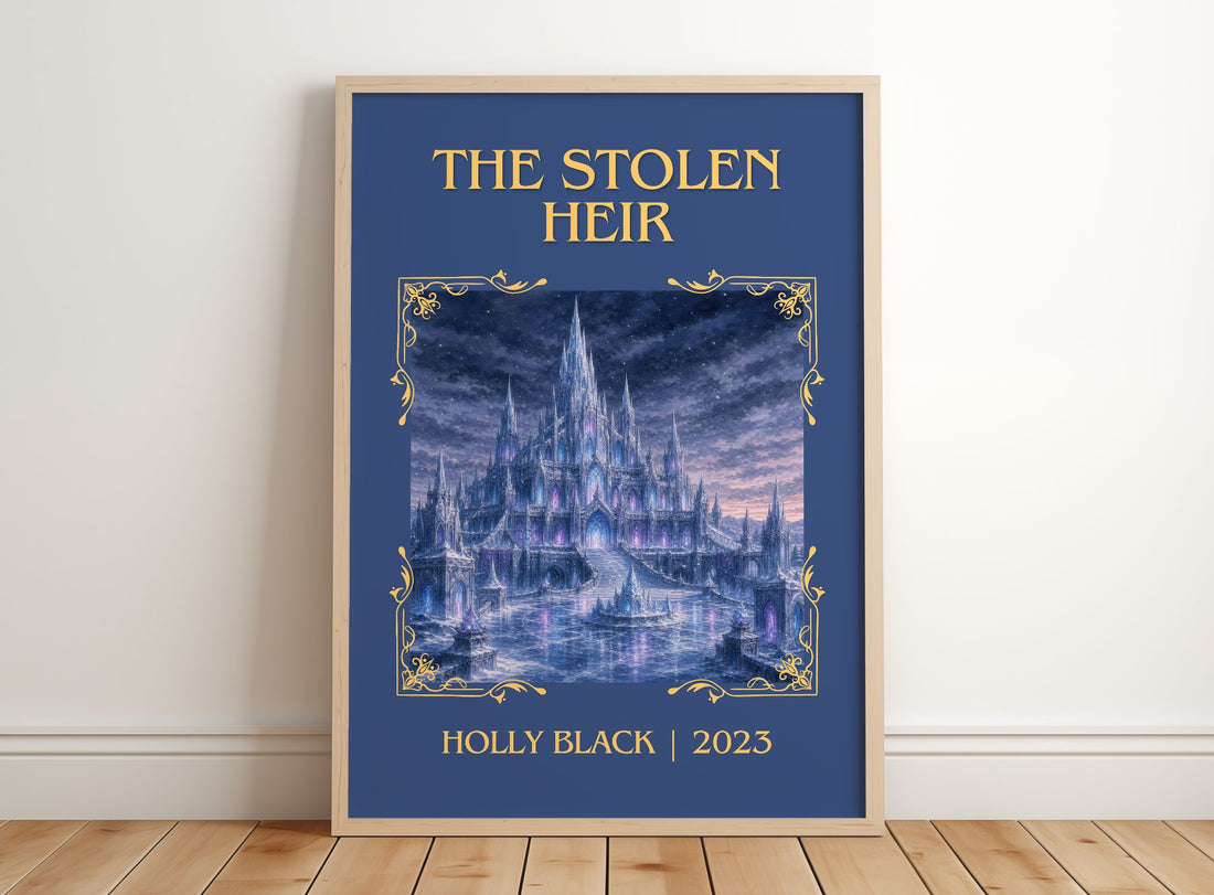 The Stolen Heir Classic Book Art Print by Holly Black – framed print leaning on a wooden floor