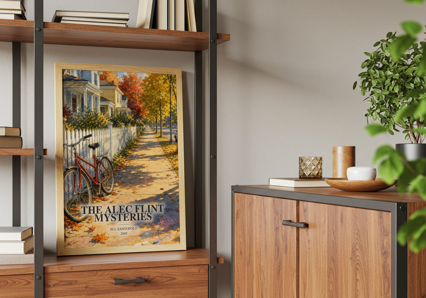 The Alec Flint Mysteries book watercolour illustration paper finish options – matte satin gloss