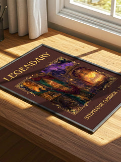 Legendary Classic Book Art Print by Stephanie Garber – print on a sunlit desk