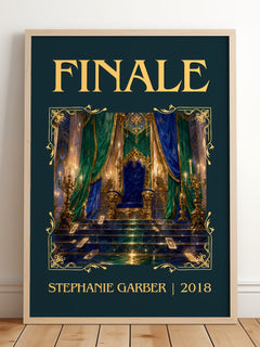 Finale Classic Book Art Print by Stephanie Garber – framed print leaning on a wooden floor