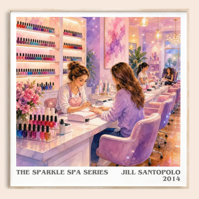 The Sparkle Spa Series Literary Art Print by Jill Santopolo