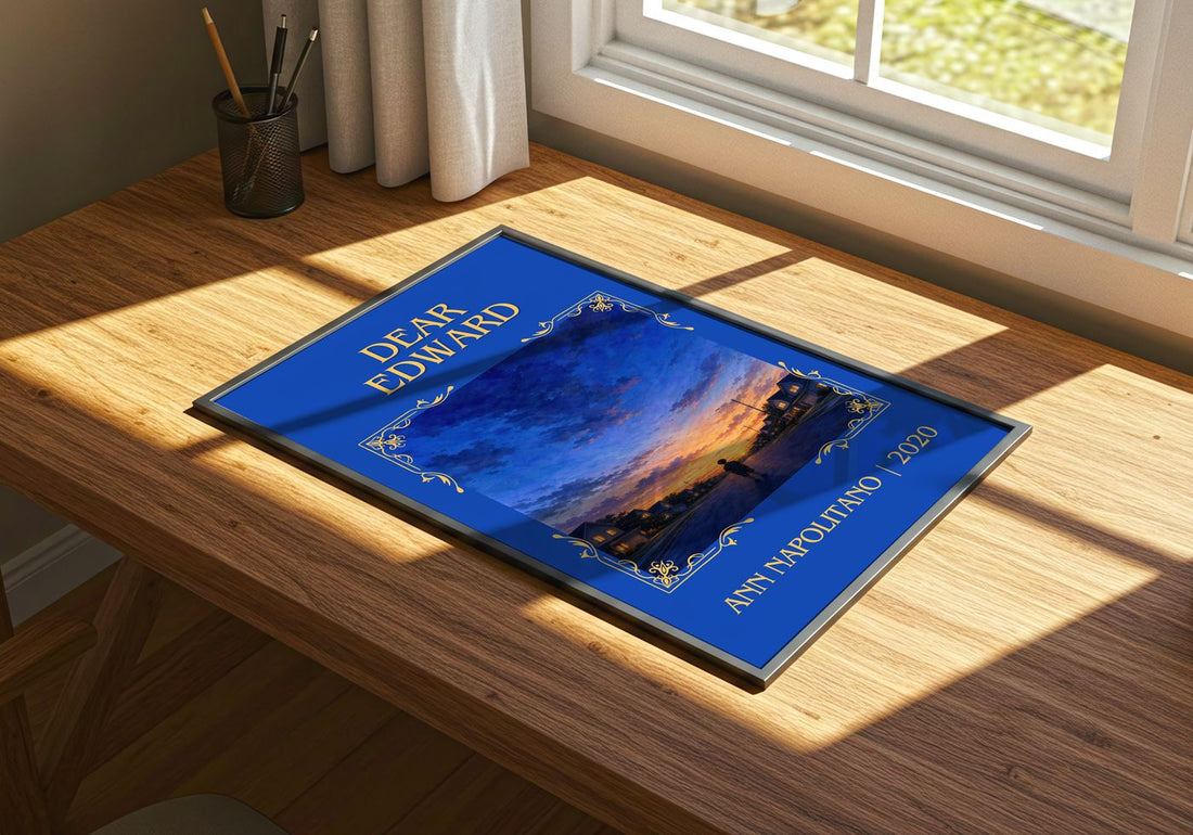 Dear Edward Classic Book Art Print by Ann Napolitano – print on a sunlit desk