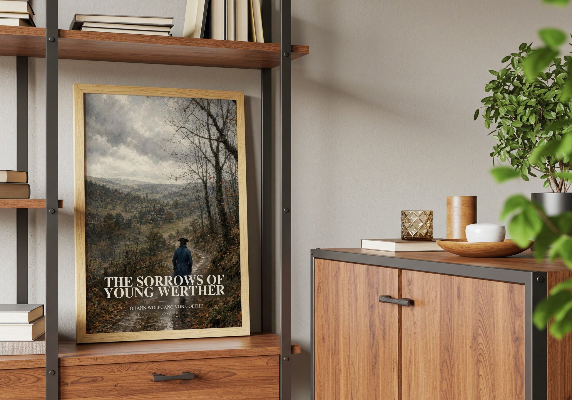 The Sorrows Of Young Werther book watercolour illustration paper finish options – matte satin gloss