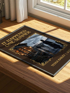 It Happened One Summer Classic Book Art Print by Tessa Bailey – print on a sunlit desk