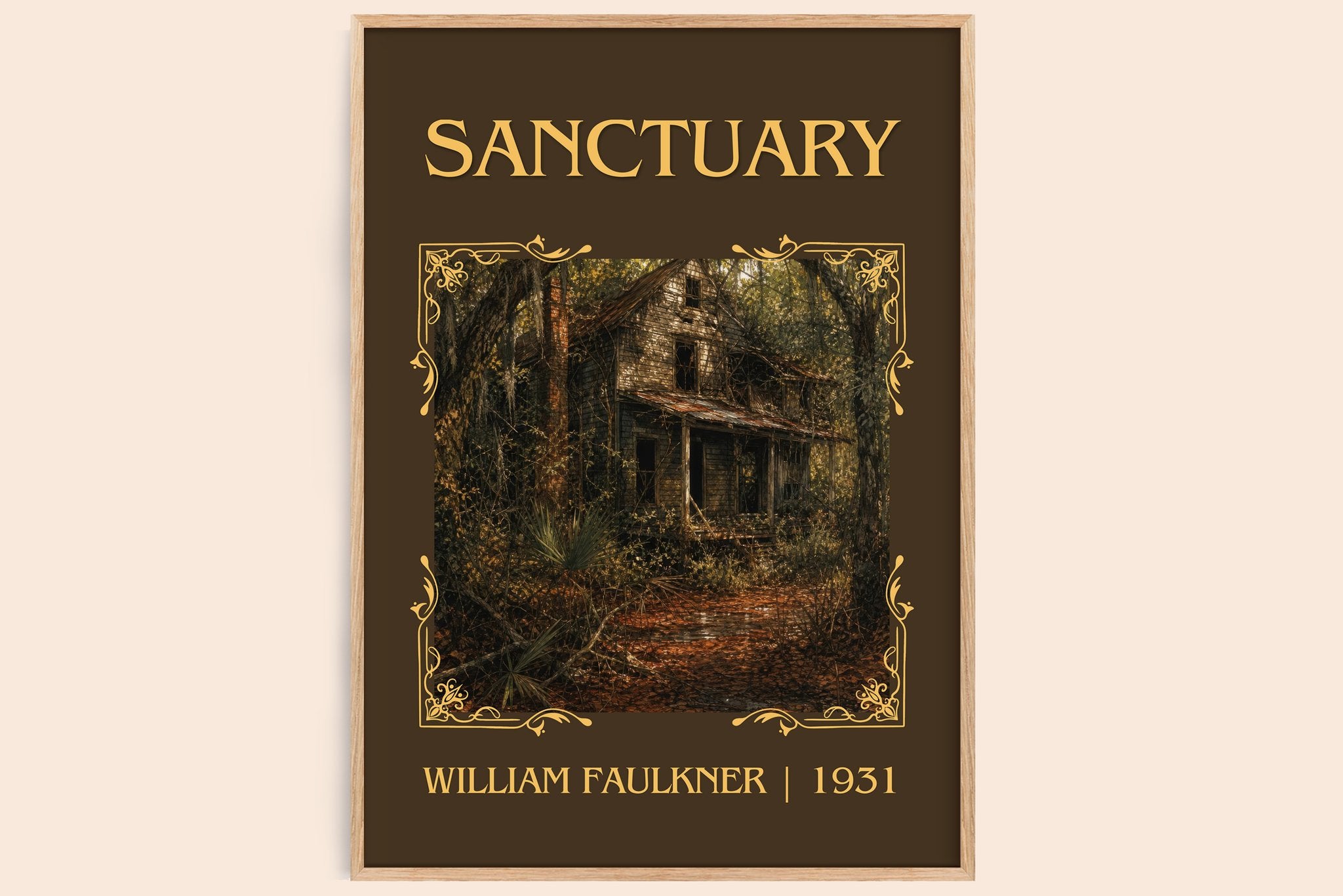 Sanctuary Classic Book Art Print by William Faulkner