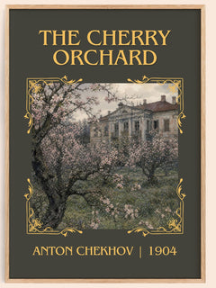 The Cherry Orchard Classic Book Art Print by Anton Chekhov – book poster