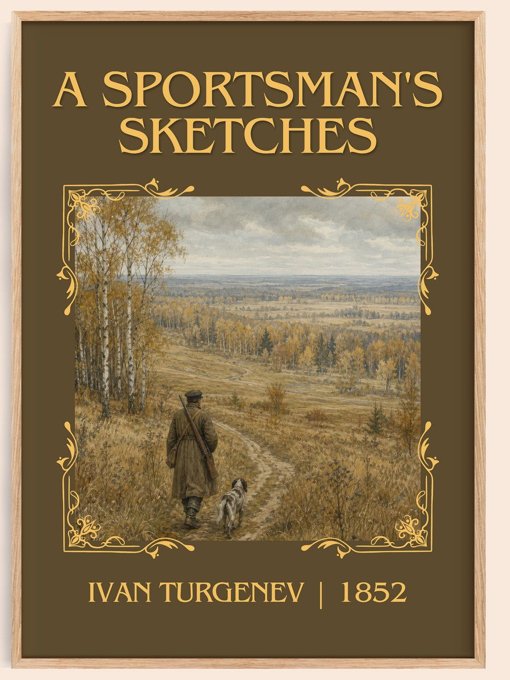 A Sportsman's Sketches Classic Book Art Print by Ivan Turgenev – book poster