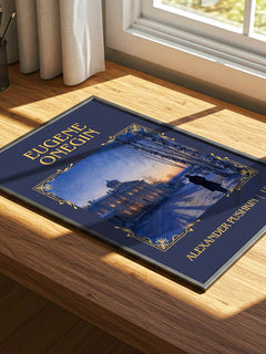 Eugene Onegin Classic Book Art Print by Alexander Pushkin – print on a sunlit desk
