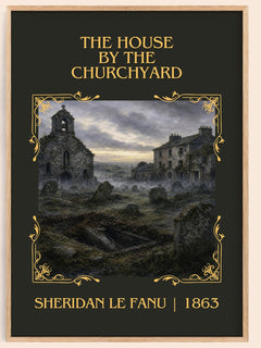 The House by the Churchyard Classic Book Art Print by Sheridan Le Fanu – book poster