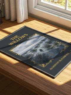 The Willows Classic Book Art Print by Algernon Blackwood – print on a sunlit desk