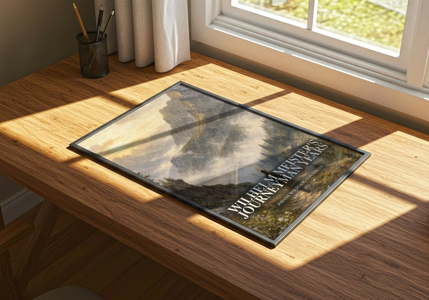 Wilhelm Meister'S Journeyman Years watercolour book poster framed on wall – classic literature wall art