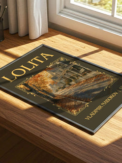 Lolita Classic Book Art Print by Vladimir Nabokov – print on a sunlit desk