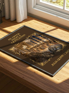 An Offer From a Gentleman Classic Book Art Print by Julia Quinn – print on a sunlit desk