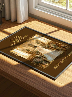 On the Way to the Wedding Classic Book Art Print by Julia Quinn – print on a sunlit desk