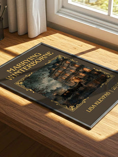 Marrying Winterborne Classic Book Art Print by Lisa Kleypas – print on a sunlit desk