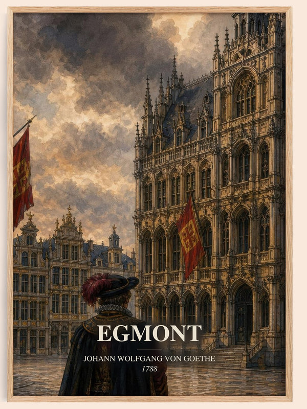 Egmont watercolour book poster by Johann Wolfgang Von Goethe – framed literary art print