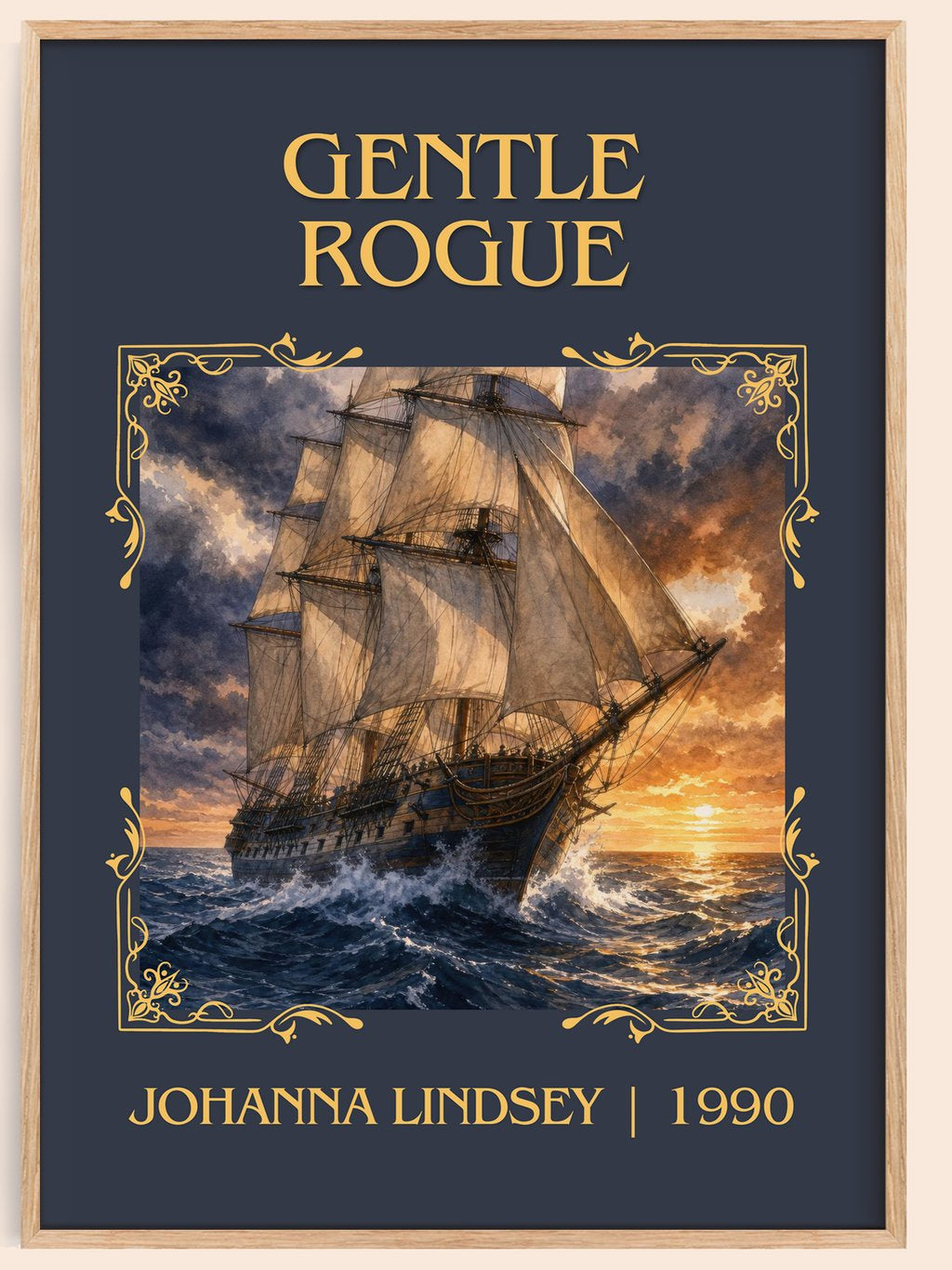 Gentle Rogue Classic Book Art Print by Johanna Lindsey – book poster