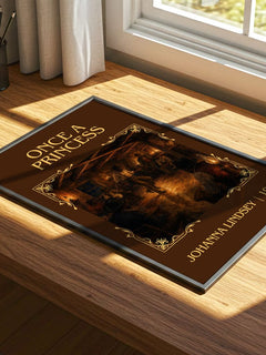 Once a Princess Classic Book Art Print by Johanna Lindsey – print on a sunlit desk